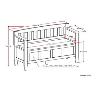 Panca portaoggetti per ingresso Brooklyn - Product Image 6