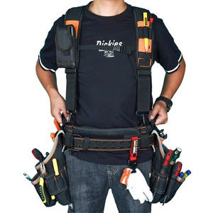 Black Orange <b>Tool</b> <b>Belt</b> With Pockets And Adjustable Straps For Workwear 2026 - Product Image 4