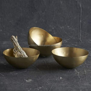 <b>Royal</b> handcrafted brass serving bowl for buffet presentation adding luxurious touch to your dinner table setup - Product Image 1