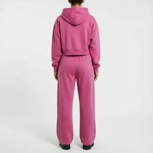 Ensemble de survêtement unisexe en coton 100% personnalisé, vêtements de sport pour hommes, sweat-shirt à capuche - Product Image 2