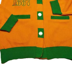 FAMU Rattler <b>Cardigan</b> Sweater for Women Double Breasted Embroidery Solid Simple Knitted High Quality Low V-neck <b>Thick</b> Quick Dry - Product Image 4