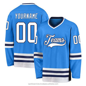 Wholesale OEM Service Custom Sublimation Ice Hockey Jerseys Sets High Quality Eco-Friendly Breathable Anti-Bacterial Quick Dry - Product Image 3
