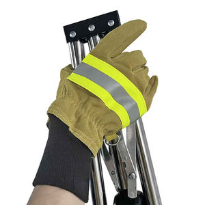Gants de travail résistants à la chaleur, nouvelle arrivée, gants de pompier en cuir, fabrication de gants de sécurité pour pompiers - Product Image 3