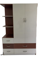 Armoire à tiroirs en plastique Verrouillage Chambre à coucher Suspendus Vêtements simples Armoires en plastique avec poignées d'étagère de porte pour bébé dames