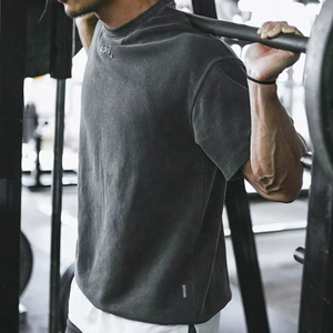 เสื้อยืดผู้ชายคุณภาพสูง ผ้าฝ้าย ดีไซน์โอเวอร์ไซส์  แบบวินเทจ  โลโก้สั่งทำได้  ฟอกสีแบบเอซิดวอช - Product Image 4