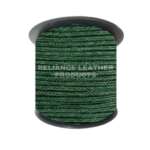 Cordons en cuir carrés tressés 8 plis vert antique Taille personnalisée DIY Craft Project Bracelets et composants de résultats de bijoux - Product Image 2