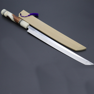 Cuchillo de filetear hecho a mano con hoja de acero inoxidable y resina epoxi, hermoso cuchillo de chef para cocina con funda de cuero. - Product Image 1
