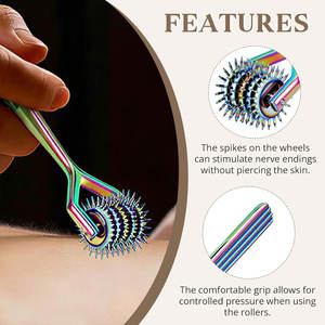 Rueda Sensorial Wartenberg de Acero Inoxidable, Herramienta de Diagnóstico Neurológico de 5 Puntas, Rueda de Sensibilidad Nerviosa Multicabezal - Product Image 2