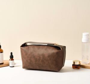 Genuine Leather <b>Toiletry</b> Bag Men Travel Dopp Kit Cosmetic Organizer Waterproof <b>Storage</b> Bag LTB-0190 - Product Image 1