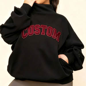 Sudadera de Invierno para Mujer, de Alta Calidad, Poliéster/Algodón, Cuello Alto, Estilo Casual, Holgada, Transpirable, Diseño Personalizado, Largo Regular - Product Image 2