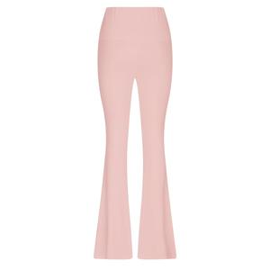 Women's High Waist Flared Joggers <b>Yoga</b> <b>Pants</b> Solid Color Knitted Elastic Waist Flat Front Full Length Loose <b>Baggy</b> Polyester - Product Image 4