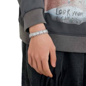Best Selling Fashion Hip Hop Diamond Chain <b>Necklace</b> with Durable Stainless Steel Base for <b>Long</b> Lasting Everyday Wear - Product Image 3