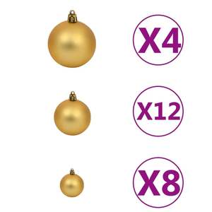 Juego de 100 Bolas de Navidad de Plástico Marrón en Tamaños de 1.2'', 1.6'' y 2.4'' para Adornos de Árbol - Product Image 4