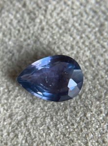 Saphir bleu naturel non chauffé, saphir bleu taille poire. Saphir en vrac. - Product Image 2