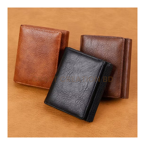 Bangladesh Made Cowhide <b>Leather</b> <b>Wallet</b> <b>Men</b> 100% Genuine <b>Leather</b> <b>Bifold</b> Purse Factory Surplus Stock Clearance Bulk Cargo Batch - Product Image 4
