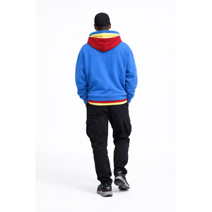 High Quality Unisex Heavy Weight Cotton <b>Three</b> Layers French Terry Blank Solid Plain Pullover Boxy Cropped Hoodies for Men Hoodie - Product Image 4