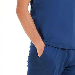 Conjunto Deportivo Econex para Hombre, Camiseta y Pantalones Cortos Deportivos Casuales Transpirables, de Secado Rápido, Tejido de Algodón de 320g, para Verano, Blanco y Morado - Product Image 3