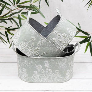 Macetas y jardineras galvanizadas para decoración de jardín Maceta de plantas de metal Macetas y jardineras galvanizadas - Product Image 4
