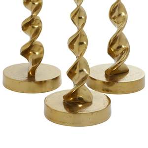 Ensemble de 3 chandeliers torsadés pour la décoration de la maison, finition métallique durable - Product Image 6