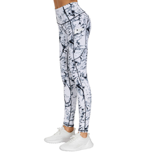 Leggings de Cintura Alta para Mujer, Pantalones de Yoga Casuales de Invierno, Sólidos, Elásticos, Transpirables, con Bolsillos, Ropa Deportiva Tejida - Product Image 3