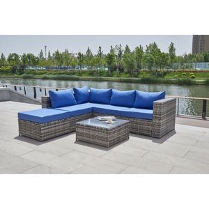 ชุดสวนโซฟาลานที่สะดวกสบายพร้อมเบาะนุ่มสำหรับความบันเทิงกลางแจ้ง - Product Image 5