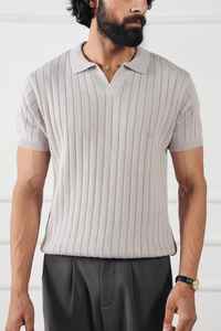 Camiseta de Manga Corta para Hombre, Estilo Gótico de Lujo, con Solapa de Satén, Tejido Anti-Pilling, para Verano, Estilo Casual, Bordada, 100% Poliéster - Product Image 6