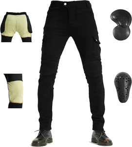 Pantalones de Motociclismo, Jeans de Motocross, con Protección CE en Rodillas y Cadera, Armadura Extraíble, para Todas las Estaciones, para Hombre - Product Image 2