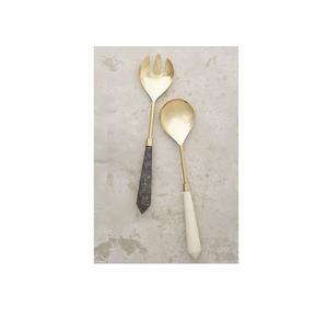 Ensemble de service à salade en acier inoxydable de qualité supérieure pour la cuisine quotidienne et le service alimentaire commercial - Product Image 1