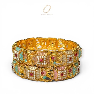 Premium Ethnic Elephant <b>Kada</b> Bracelet Gold Plated Bangles Indian Jewelry Trendy Fashion Jewellery Wedding Wear Wholesale Price - Product Image 5