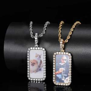 Colgante Personalizado con Foto, Plata, Moissanita, Diamante, Colgante con Imagen Personalizada, Collar Hip Hop, Regalo - Product Image 3