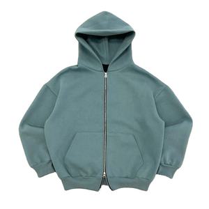 Fabricante OEM de Sudaderas Streetwear - Sudadera Personalizada con Lavado Ácido y Bajo Deshilachado, Oversize de Algodón con Cremallera Estilo Hip-Hop - Product Image 2