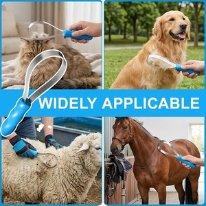 Brosse de toilettage réglable en acier inoxydable pour animaux de compagnie, grattoir à poils, lame anti-chute de poils pour chevaux, chiens et chats, outil d'élimination des poils d'animaux - Product Image 4