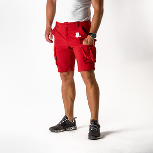 Pantalones Cortos Bermuda para Hombre, Color Gris Oscuro, Cintura Media, Cierre con Botones, Tela Oxford Transpirable, Logotipo Frontal, Bolsillos Cargo, Casuales, de Secado Rápido - Product Image 1