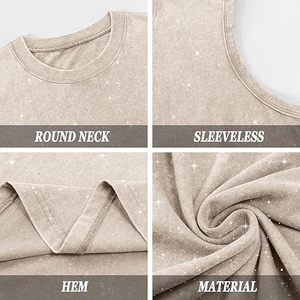 Camiseta sin Mangas de Algodón con Estampado Personalizado para Hombre, Estilo Vintage, Camiseta Deportiva, Fabricación OEM, Logotipo Personalizado - Product Image 6