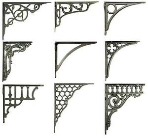 Supports muraux décoratifs en fonte multi-tailles, style vintage, pliables, robustes et étanches, par Unicorn Handicrafts - Product Image 4