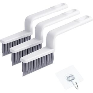 Set di 3 Spazzole a V per Pulizia Fughe, con 3 Ganci per Piastrelle e Doccia, Spazzole Efficienti per Pulizia - Product Image 1