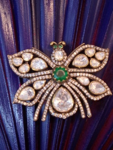 Broche Paon Vintage en Argent 925 avec Cristaux Taillés Poire et Strass, Pierre Centrale Verte, Doré, Bijou Unisexe, Cadeau pour Mariage et Fête - Product Image 5
