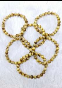 Elegante Pulsera de Cristal Ojo de Gato, Pulsera Original Certificada de Piedra Preciosa Ojo de Gato Amarillo, Piedra Lehsuniya Elaborada por Expertos Artesanos - Product Image 5