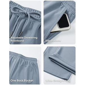 Men Regular Straight Fit Summer Vintage Casual Jogger Sweatpants Adjustable Waist 100% Cotton Eco-Friendly Anti-Wrinkle Quick - Product Image 6