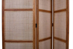 Paravent pliant style Pierre Jeanneret en bois massif avec cannage pour bureaux, hôtels et maisons - Vente en gros - Product Image 3
