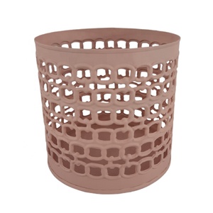 Bougeoir en forme de rond en métal fait à la main peint à la main de couleur marron texture personnalisée - Product Image 3
