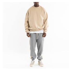 Sweat-shirt à col rond en coton pour homme, manches longues, avec logo personnalisé imprimé, design chaud pour l'hiver, impression sérigraphique - Product Image 5
