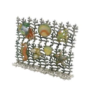 Escultura de planta marina decorativa para el hogar, pulpo, pez, artículo de decoración navideña, objetos decorativos de aluminio, escultura vertical moderna - Product Image 1