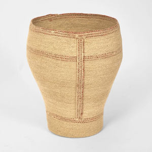 Admirable Rustic <b>Woven</b> Plant Fiber Storage <b>Basket</b> With Handles Circle Shape For Sundries Neatening Home Decor - Product Image 2