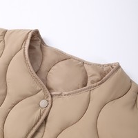 Parka Tejida con Costuras Onduladas Finas, Abrigo Cálido de Invierno con Cremallera, Retención de Calor Suave y Constante, Ropa de Mujer Moderna para Uso Diario