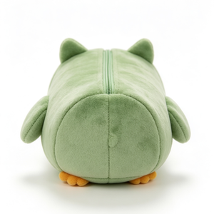 Green Plush Dog <b>Backpack</b> With Brown Ears And Yellow Stripes For Kids 2 To 4 Years Unisex - Product Image 4