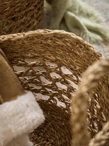 Ensemble de 3 paniers ronds en jonc de mer tressé à la main, paniers de rangement, vente en gros, écologiques, fabriqués au Vietnam - Product Image 4