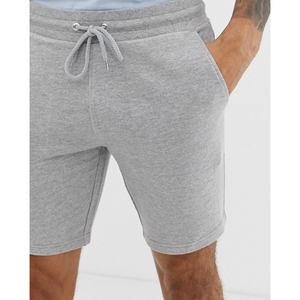 Shorts Bermuda en Coton Gris pour Homme avec Cordon de Serrage et Poches, Coupe Décontractée, Taille Moyenne, Style Tricoté Respirant - Product Image 1