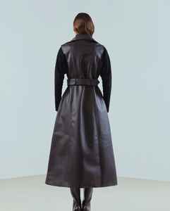 Abrigo Largo Formal sin Mangas y Transpirable para Mujer, Ropa de Invierno, Abrigo Elegante con Cierre de Cinturón - Product Image 3