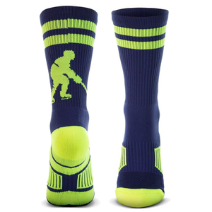 Chaussettes de hockey sur glace personnalisées en gros pour hommes, rembourrées, sublimées, tricotées, pour le sport et l'équipe, chaussettes de patinage pour hockeyistes - Product Image 6